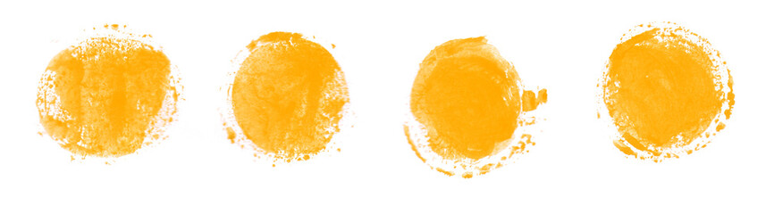 Gemalte Wasserfarbe Kreise orange