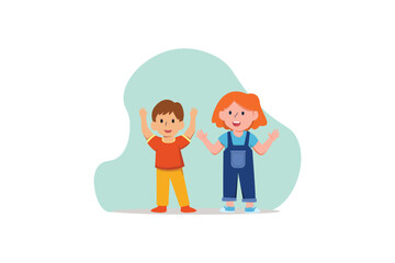 Children's Day Flat Design Illustration
