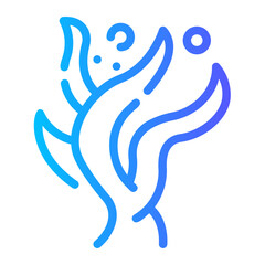 seaweed Line Gradient Icon