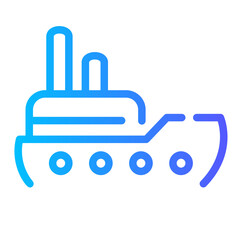 Obraz premium ship Line Gradient Icon
