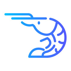 shrimp Line Gradient Icon