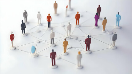 People Connected by Lines in a Network Visualization