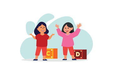 Children's Day Flat Design Illustration