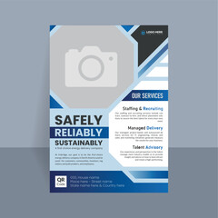 Fototapeta premium Different Layout Flyer Design Template Vector editable Business Brochure Concept for Multipurpose with Geometric shape Modern and Creative or Trendy Unique Print ready easy setup