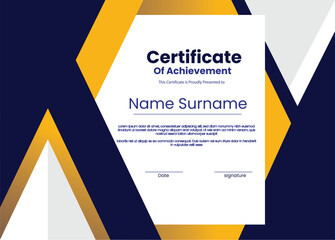 Modern Certificate Template with Geometric Design