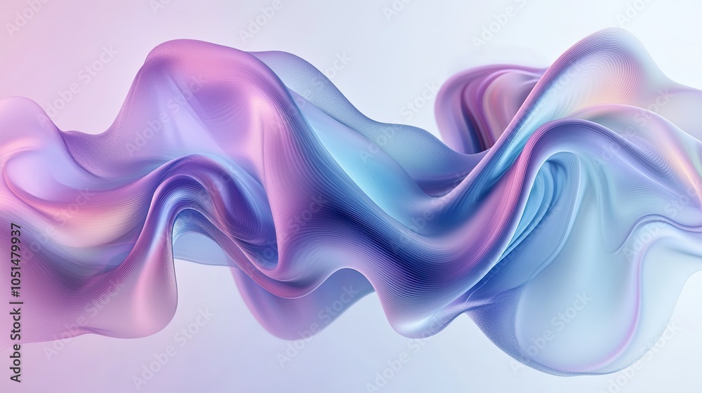Poster elegant abstract blob swirl design with subtle color gradients and flowing shapes, creating a modern