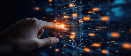 Robotic Hand Interacting with Digital Screen