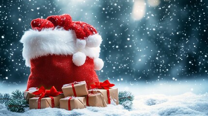 Ultra-realistic, photorealistic photo. Christmas themed advertising poster showing Christmas discounts. generative ai