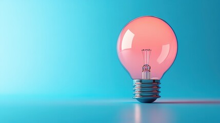 Light bulb on blue background	
