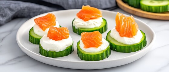 Elegant Smoked Salmon Bites with Cream Cheese Display