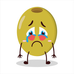 cute cry expression of olive character