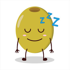 cute sleep expression of olive character