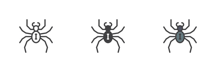 Obraz premium Spider different style icon set