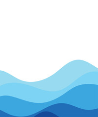  Abstract sea wave layer vector background illustration