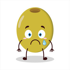 cute nervous expression of olive character