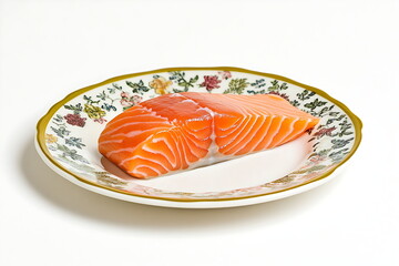 Fish fillets, such as salmon clipart, Generative AI