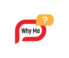 why me text on white background