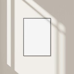 Empty framed canvas for mockups and art illustrations