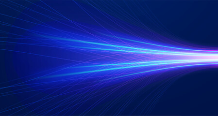 Abstract lines on dark background. Magic light effects. Graphic concept for your design.