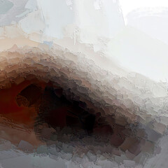  contour illustration in ash blue black brown and beige gradient style earth color background blended block brush stroke shadow effect 