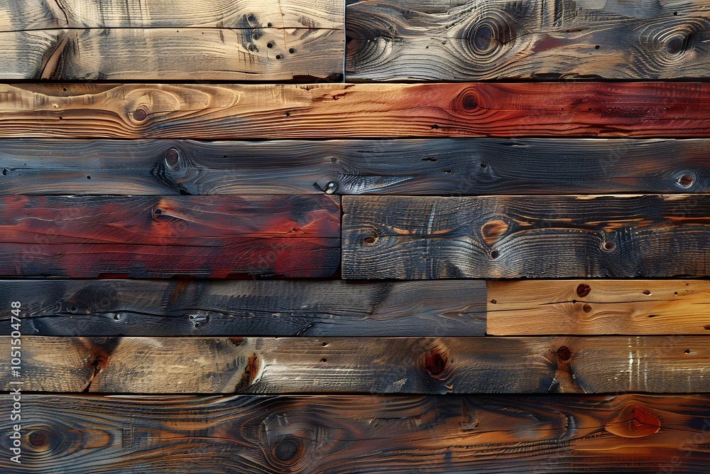 Wall mural Rustic Wooden Wall Texture for Interior Design and Background