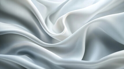 Obraz premium Soft white fabric drapes elegantly in gentle folds on a light background during daylight