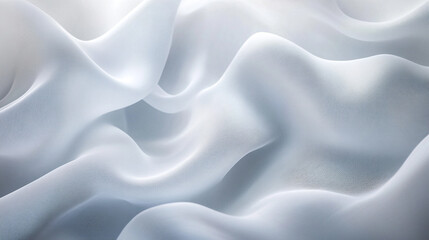 Fototapeta premium Soft white fabric draped gracefully in natural light creating an elegant and serene atmosphere