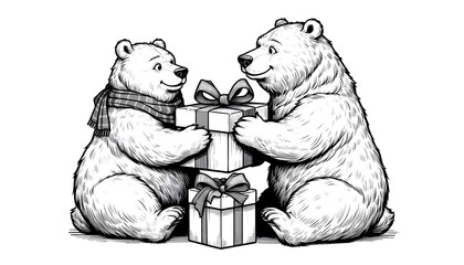 bear and gift