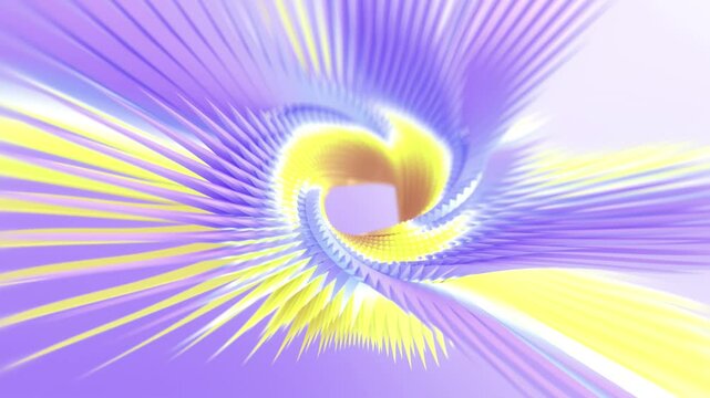 Movement of figure in the form of Mebius ring. 3d rendering loop animation 4K