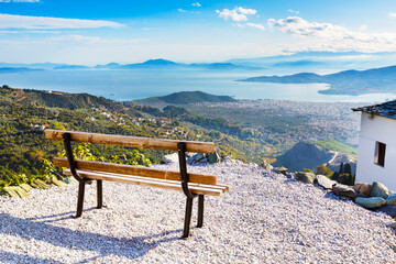 Volos city view from Pelion mount, Greece