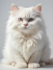 Fototapeta premium Fluffy white cat