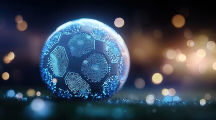Futuristic Soccer Ball Design with LED Visuals