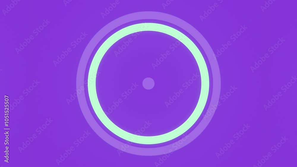 Aufkleber Optical illusion of transforming circles. 3d rendering loop animation 4K