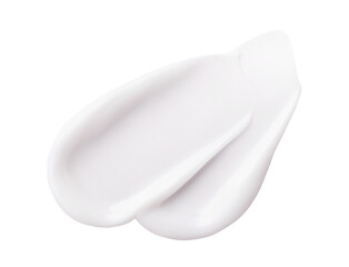 smear of cream texture on transparent background