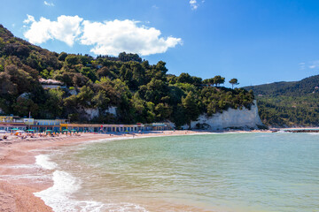 the beautiful beach of Urbani on the Conero coast
