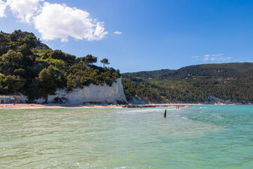 the beautiful beach of Urbani on the Conero coast