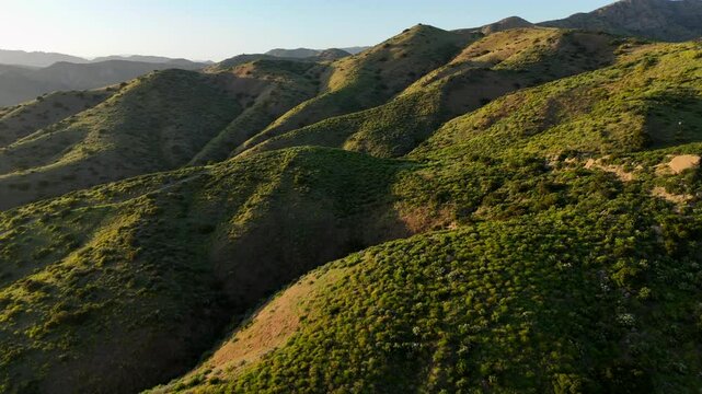 Aerial View of Northern Simi Valley Mountains, Ventura County, California
