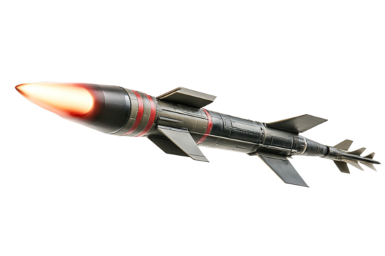 Launched Missile Isolated on Transparent Png Background, war, Missile War, Tension, Military, Rocket, Air Defense Missile Launching