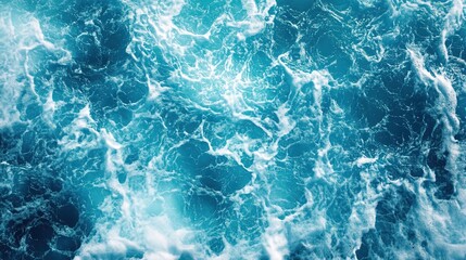 Obraz premium Blue water texture, blue mint water surface