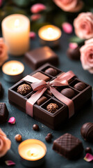A gift with lots of Valentine's Day chocolates