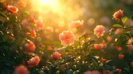 Close up wild flowers meadow blossom landscape