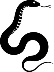 Minimalist illustration of the sixth element of the Chinese calendar. 2025 year of the snake on the Chinese calendar.