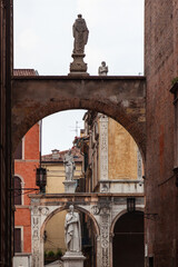 Sculptures on the streets of the Italian city.