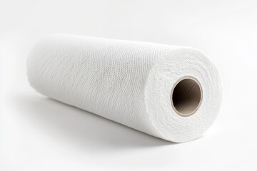 Obraz premium Isolated Paper Towel Roll on White Background
