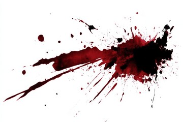 Isolated drops of blood on white background.