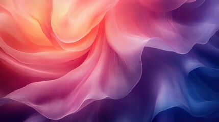 Obraz premium Abstract Background with Wavy Pink, Orange, and Blue Fabric