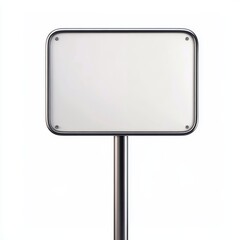 Fototapeta premium Blank Road Signpost with Empty Square Sign