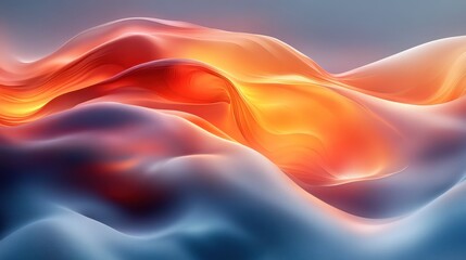 Obraz premium Abstract Swirling Gradient of Red, Orange, and Blue Hues