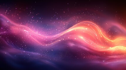 Obraz premium Abstract Background with Pink and Orange Swirling Lights and Glitter