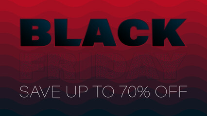 Black Friday banner, vector illustration. Design template for Black Friday sale.